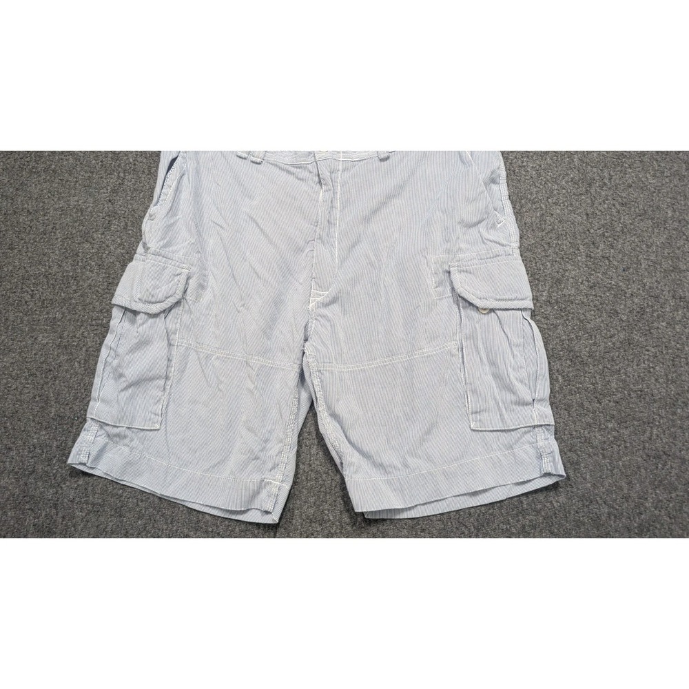 Polo Ralph Lauren Shorts Men's Blue‎ White 42T Seersucker Cargo Chinos Old Money - Picture 4 of 16